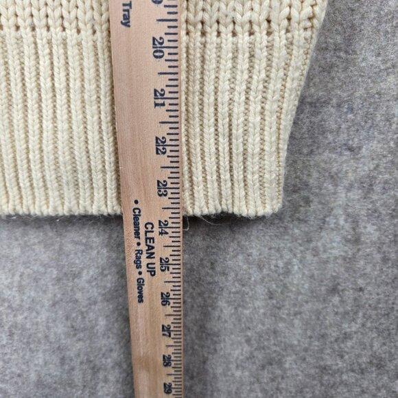 Aeropostale Womens Cream Turtleneck Sweater Size M Acrylic Knit Casual Soft Warm - Picture 6 of 7